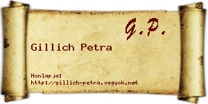 Gillich Petra névjegykártya
